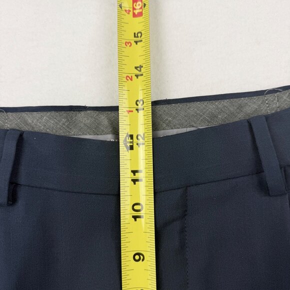 Haggar Men's Premium Comfort Classic Fit Pleated Front Navy Dress Pants 34x32 - Picture 9 of 11